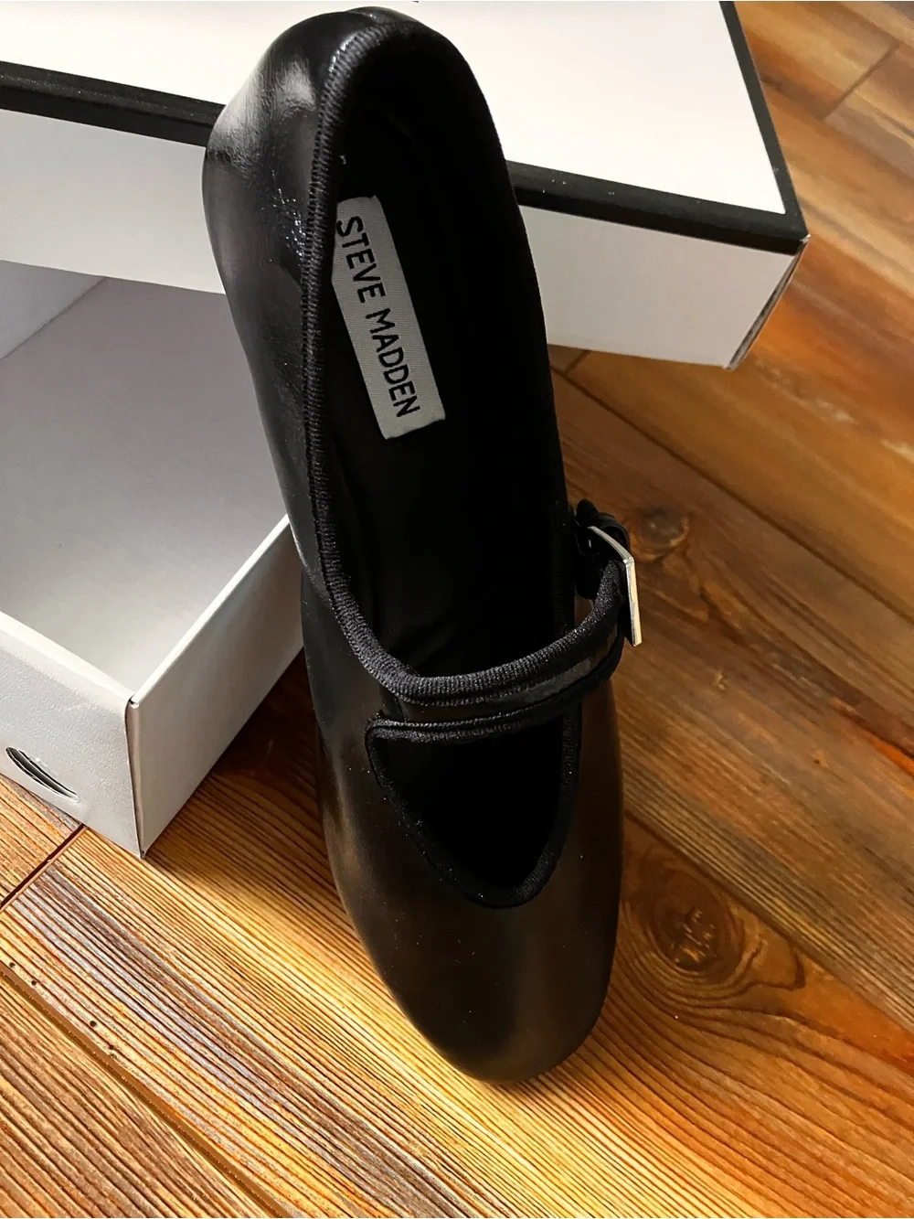 Steve Madden Black Patent Mary Jane Slip-On Loafers